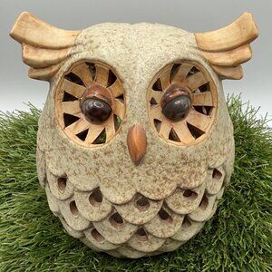 Ceramic Owl Tea Light Holder